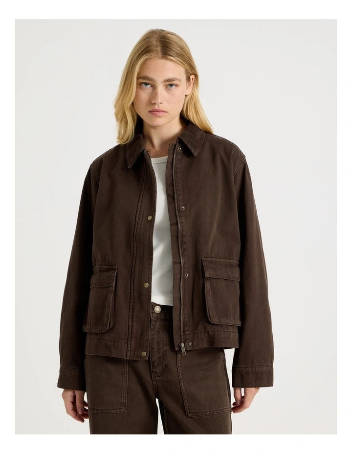 ZEE SAMPS ARTICLE # 8029 Barn Jacket in Dark Brown