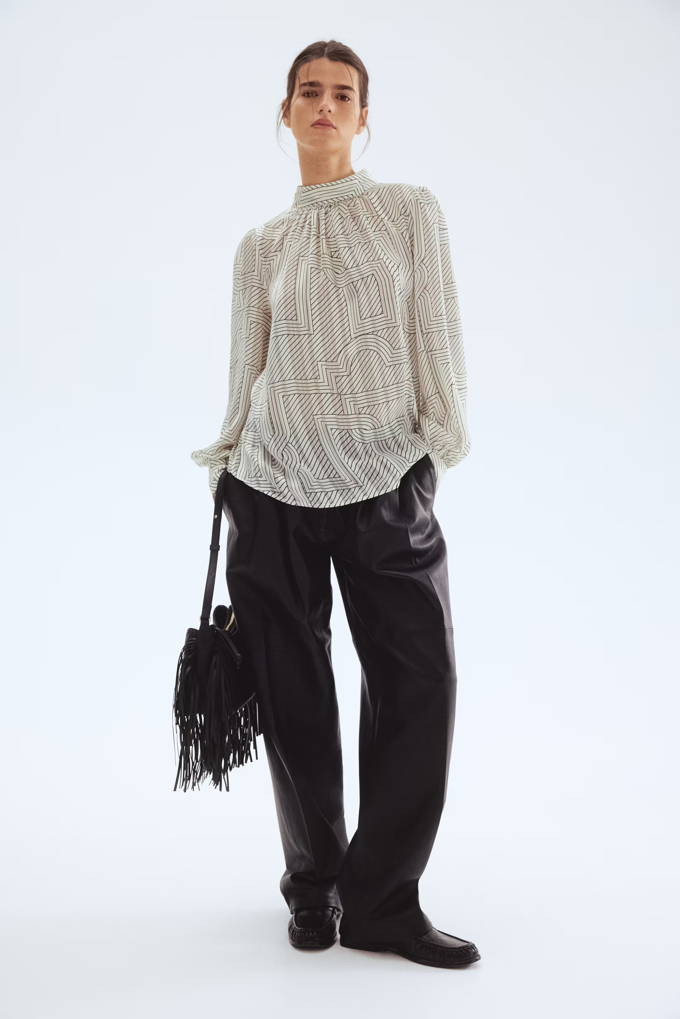 ZEE SAMPS ARTICLE # 8027 Stand Collar Blouse