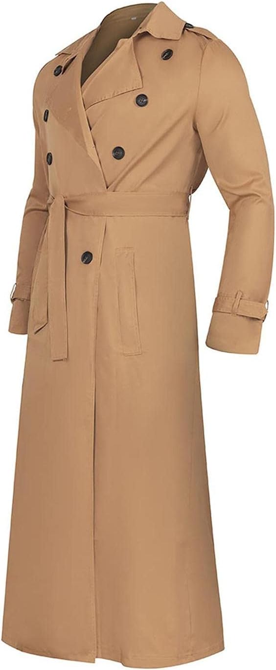 ZEE SAPMS ARTICLE # 8042 Stylish Men's Belted Trench Coat for Cool Weather
